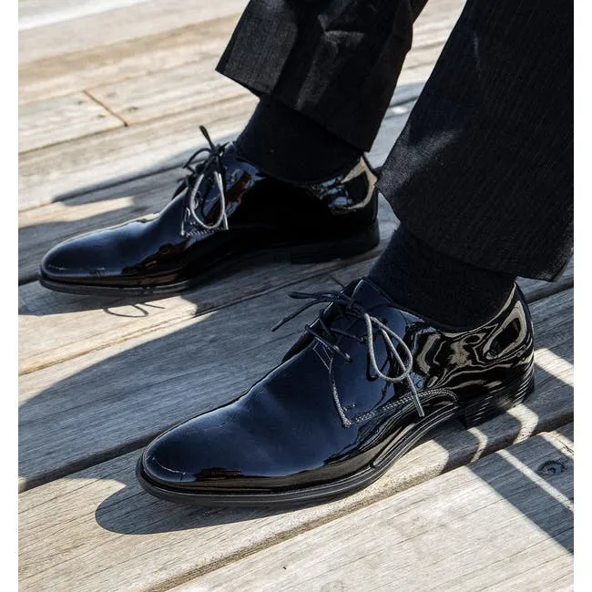 Men Pitt Black Patent Shoes Windsor Smith Shoes