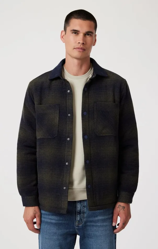 Men Plaid Shacket In Khaki Check Mavi Jeans Shirts Men Plaid Shacket In Khaki Check Mavi Jeans Shirts