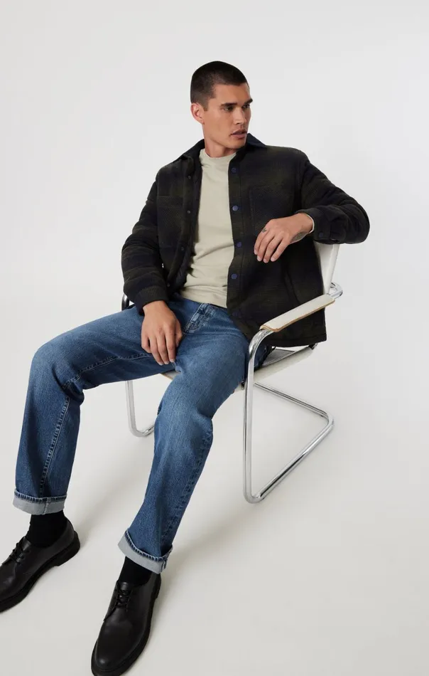 Men Plaid Shacket In Khaki Check Mavi Jeans Shirts Men Plaid Shacket In Khaki Check Mavi Jeans Shirts