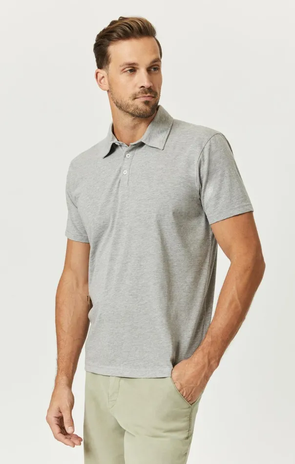 Men Polo Shirt In Grey Melange Mavi Jeans TShirts Men Polo Shirt In Grey Melange Mavi Jeans TShirts