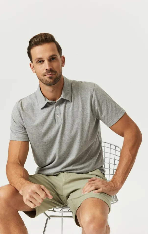 Men Polo Shirt In Grey Melange Mavi Jeans TShirts Men Polo Shirt In Grey Melange Mavi Jeans TShirts
