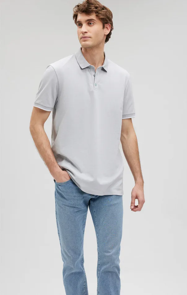 Men Polo Shirt In Pearl Blue Mavi Jeans TShirts Men Polo Shirt In Pearl Blue Mavi Jeans TShirts