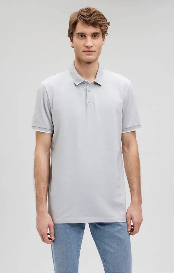 Men Polo Shirt In Pearl Blue Mavi Jeans TShirts Men Polo Shirt In Pearl Blue Mavi Jeans TShirts
