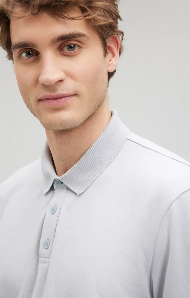 Men Polo Shirt In Pearl Blue Mavi Jeans TShirts Men Polo Shirt In Pearl Blue Mavi Jeans TShirts