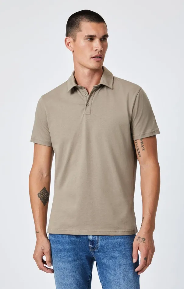Men Polo Shirt In Walnut Mavi Jeans TShirts