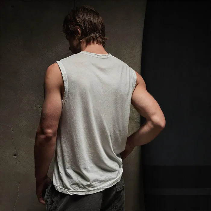 Men PolosNovelty Tops James Perse La Muscle Tank White