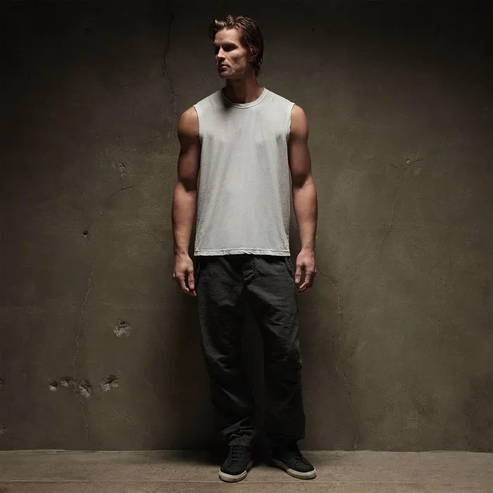 Men PolosNovelty Tops James Perse La Muscle Tank White