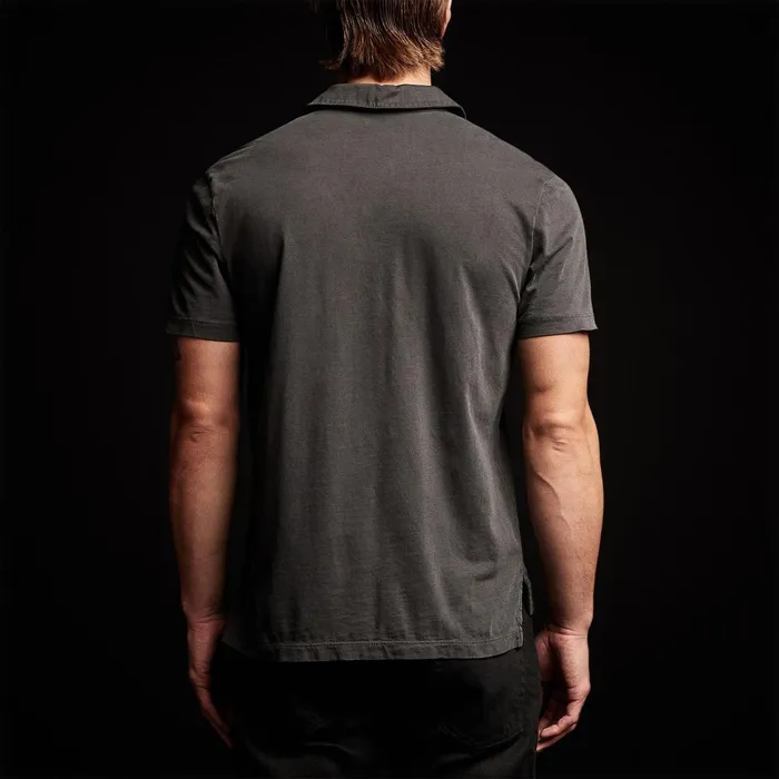 Men PolosNovelty Tops James Perse Sueded Jersey Polo Carbon Pigment