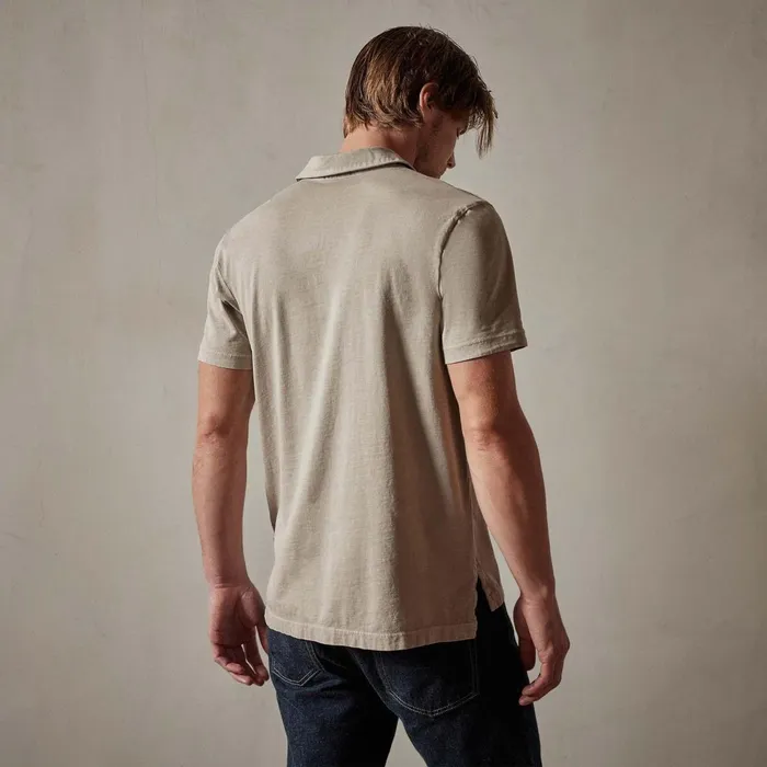 Men PolosNovelty Tops James Perse Sueded Jersey Polo Toast Pigment