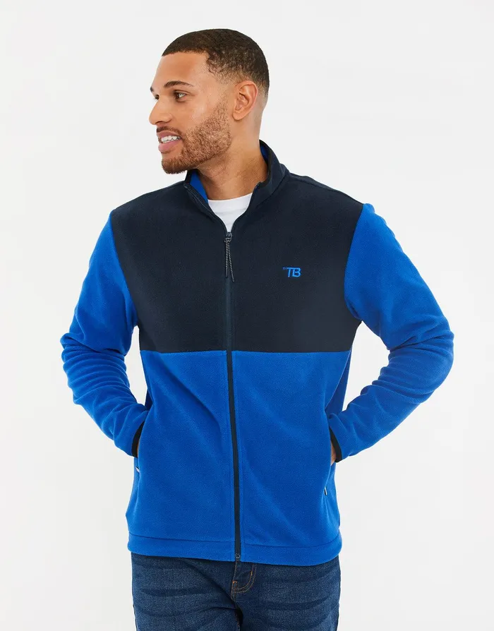 Men Royal Blue Two Tone Fitness Fleece Royal Blue Threadbare Fitness