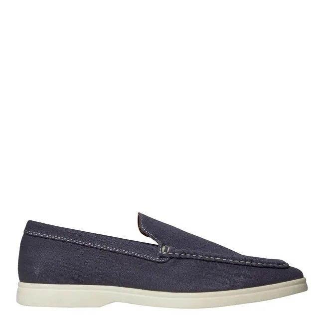 Men Ryan Navy Canvas Loafers Windsor Smith Shoes