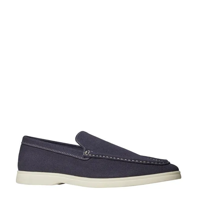 Men Ryan Navy Canvas Loafers Windsor Smith Shoes