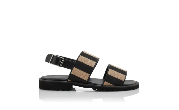 Men Sandals Manolo Blahnik STUDLAND Natural Jute Flat Sandals