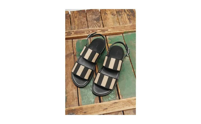 Men Sandals Manolo Blahnik STUDLAND Natural Jute Flat Sandals