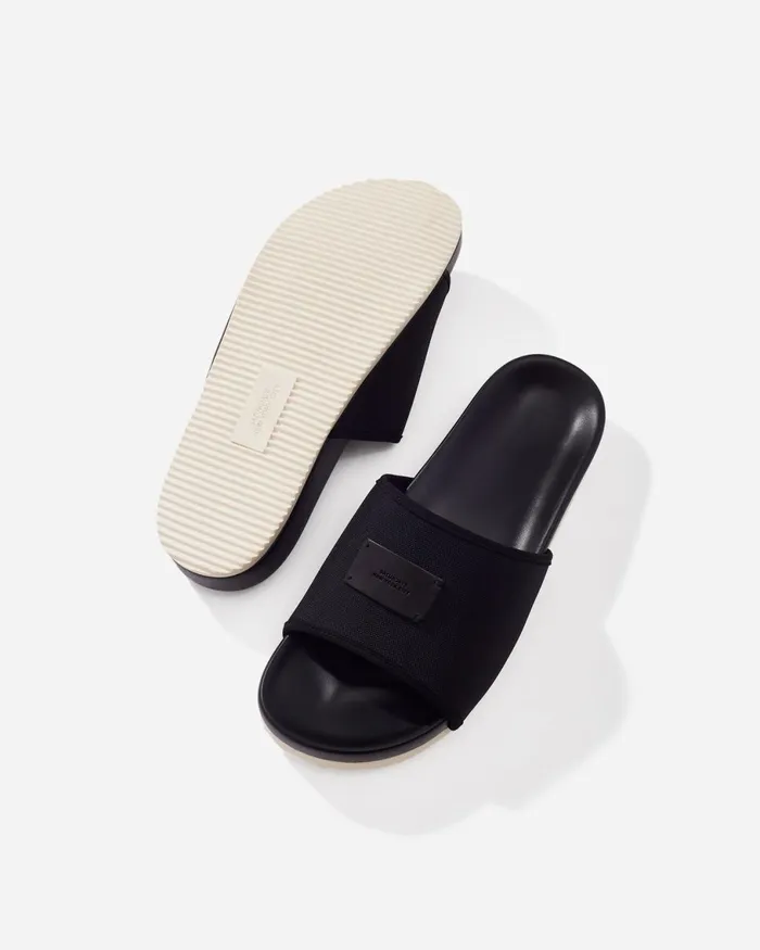 Men Saturdays NYC Footwear Banya Slide Black Men Saturdays NYC Footwear Banya Slide Black