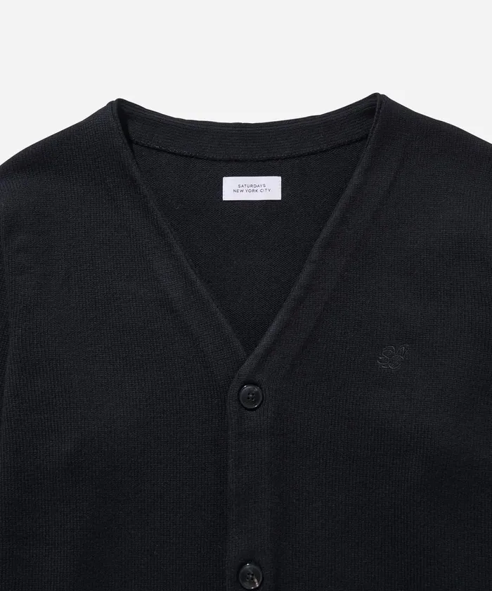Men Saturdays NYC Knitwear Michael Cardigan Black Men Saturdays NYC Knitwear Michael Cardigan Black