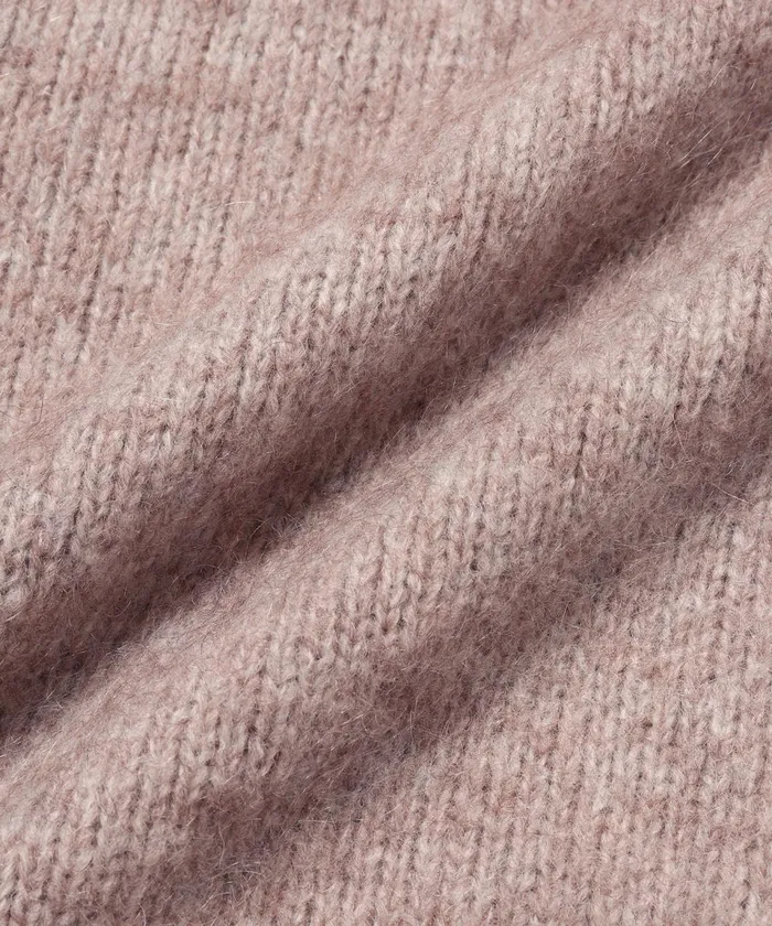 Men Saturdays NYC Knitwear Michael Shaggy Wool Cardigan Pumice Men Saturdays NYC Knitwear Michael Shaggy Wool Cardigan Pumice
