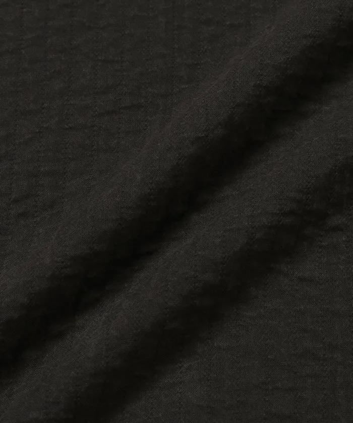 Men Saturdays NYC Shirts Bruce Double Layer Crinkle Short Sleeve Shirt Black Men Saturdays NYC Shirts Bruce Double Layer Crinkle Short Sleeve Shirt Black