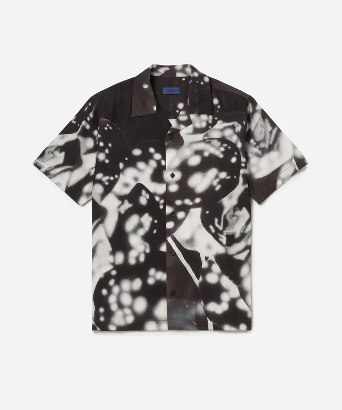 Men Saturdays NYC Shirts Canty Dossy Short Sleeve Shirt Black
