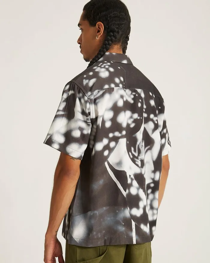 Men Saturdays NYC Shirts Canty Dossy Short Sleeve Shirt Black Men Saturdays NYC Shirts Canty Dossy Short Sleeve Shirt Black