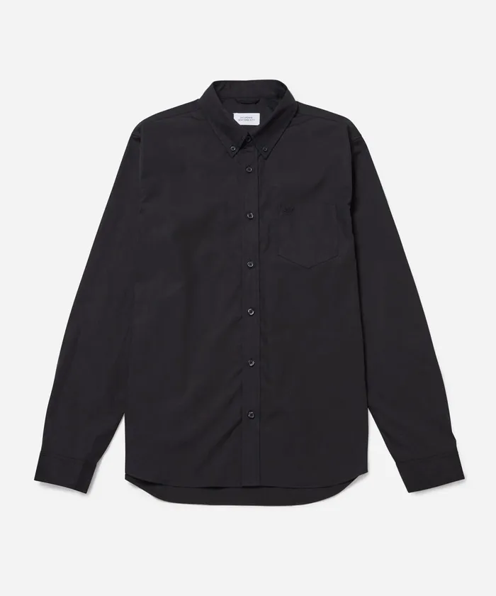 Men Saturdays NYC Shirts Crosby Twill LS Shirt Black