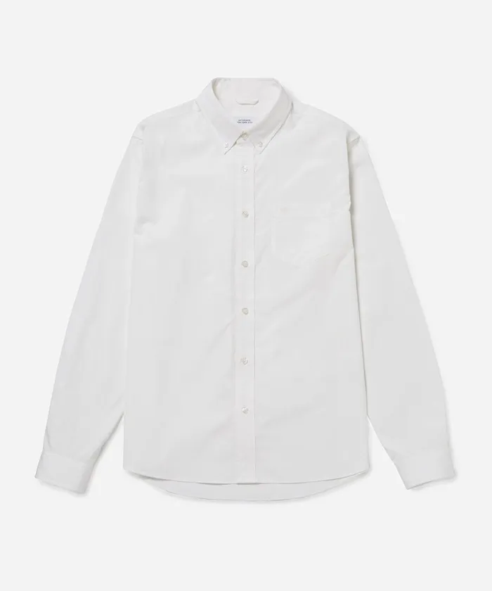Men Saturdays NYC Shirts Crosby Twill LS Shirt Ivory