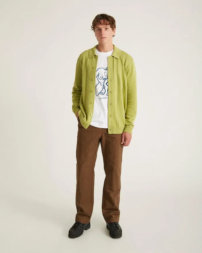 Men Saturdays NYC Shirts Jahmad Long Sleeve Polo Fern Men Saturdays NYC Shirts Jahmad Long Sleeve Polo Fern
