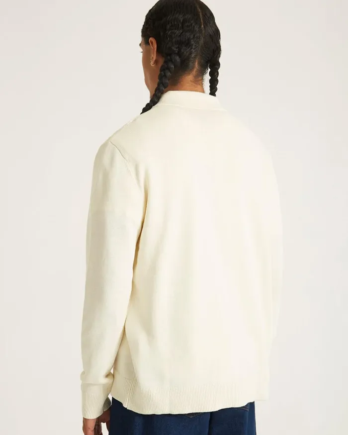 Men Saturdays NYC Shirts Jahmad Long Sleeve Polo Ivory Men Saturdays NYC Shirts Jahmad Long Sleeve Polo Ivory