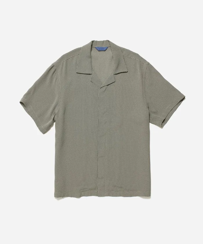 Men Saturdays NYC Shirts York Mini Houndstooth Short Sleeve Shirt Bungee