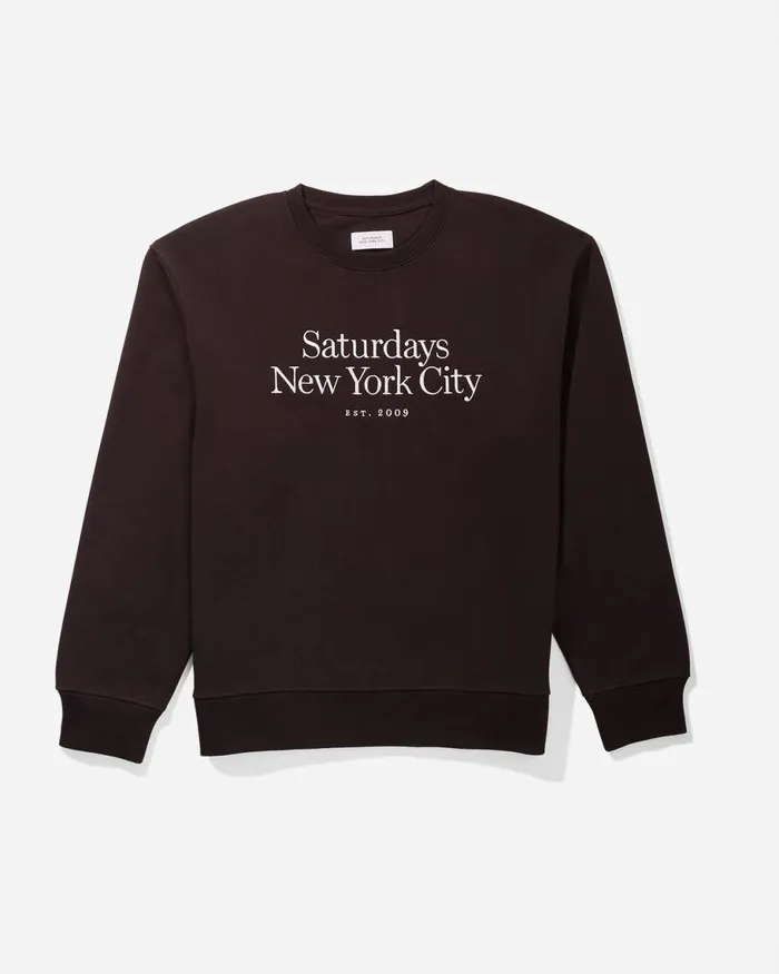 Men Saturdays NYC Sweatshirts and Sweatpants Bowery Miller Standard Crew Ganache Men Saturdays NYC Sweatshirts and Sweatpants Bowery Miller Standard Crew Ganache