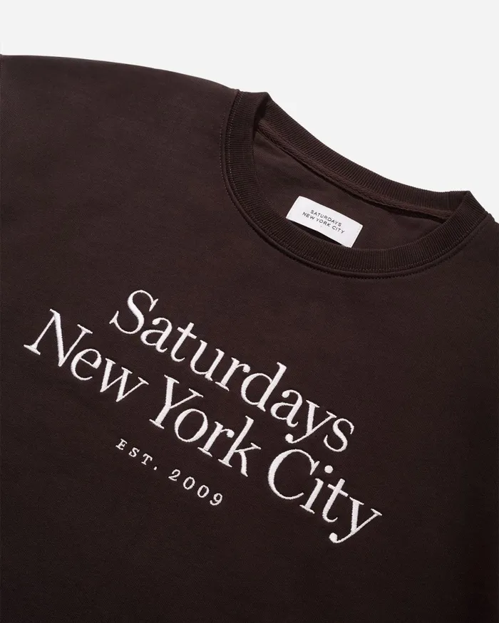 Men Saturdays NYC Sweatshirts and Sweatpants Bowery Miller Standard Crew Ganache Men Saturdays NYC Sweatshirts and Sweatpants Bowery Miller Standard Crew Ganache