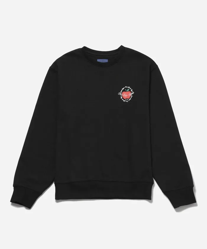 Men Saturdays NYC Sweatshirts and Sweatpants Bowery The Big Apple Crew Black