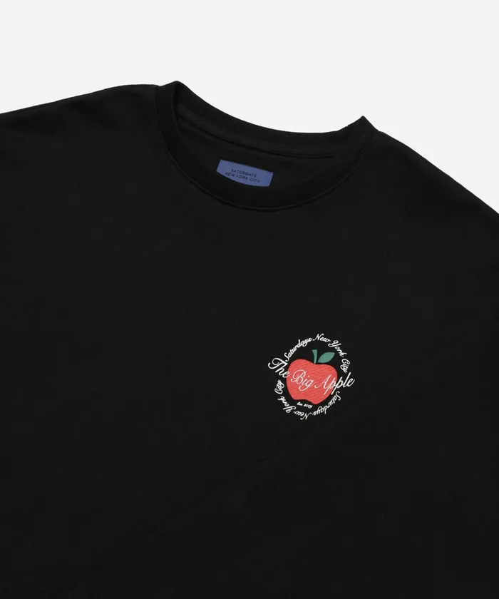 Men Saturdays NYC Sweatshirts and Sweatpants Bowery The Big Apple Crew Black Men Saturdays NYC Sweatshirts and Sweatpants Bowery The Big Apple Crew Black