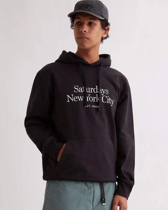 Men Saturdays NYC Sweatshirts and Sweatpants Ditch Miller Standard Hoodie Black