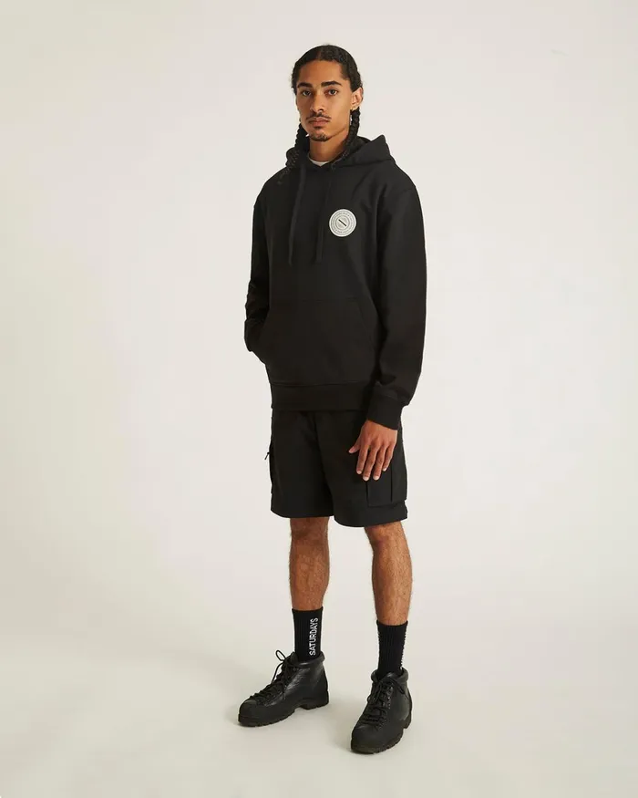 Men Saturdays NYC Sweatshirts and Sweatpants Ditch Slash Badge Hoodie Black Men Saturdays NYC Sweatshirts and Sweatpants Ditch Slash Badge Hoodie Black