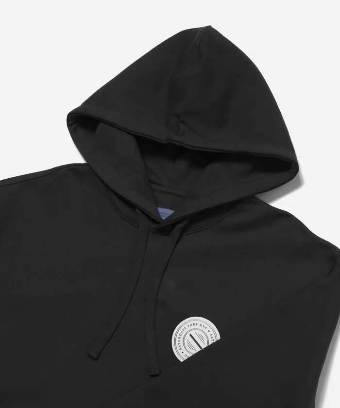 Men Saturdays NYC Sweatshirts and Sweatpants Ditch Slash Badge Hoodie Black Men Saturdays NYC Sweatshirts and Sweatpants Ditch Slash Badge Hoodie Black