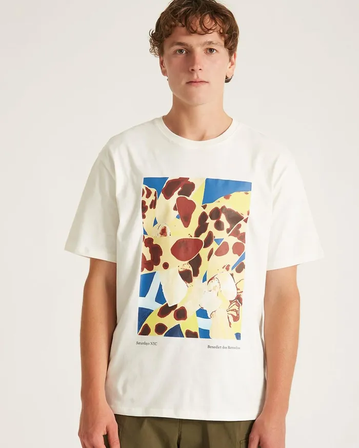 Men Saturdays NYC Tees Dossy Standard SS Tee Ivory Men Saturdays NYC Tees Dossy Standard SS Tee Ivory