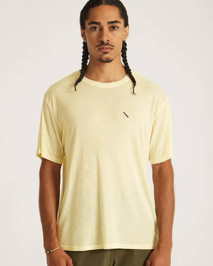 Men Saturdays NYC Tees Merino Jersey Standard SS Tee Frenchvanilla Men Saturdays NYC Tees Merino Jersey Standard SS Tee Frenchvanilla