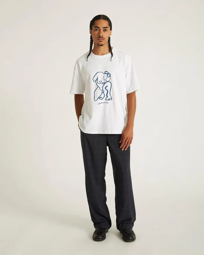 Men Saturdays NYC Tees Philippine Relaxed Fit SS Tee White Men Saturdays NYC Tees Philippine Relaxed Fit SS Tee White