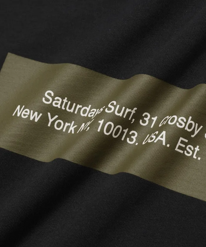 Men Saturdays NYC Tees Saturdays Block Standard SS Tee Black