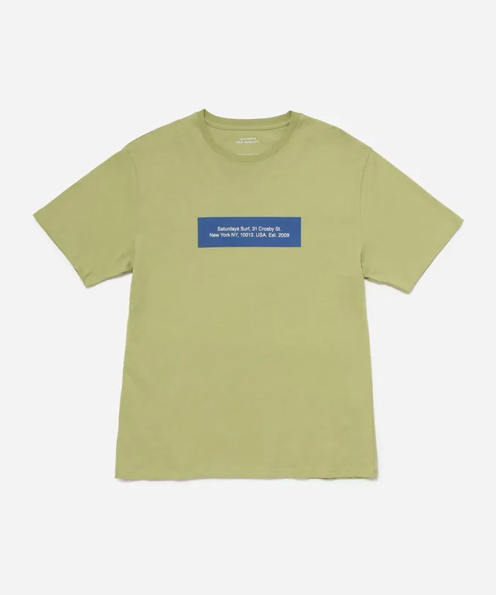Men Saturdays NYC Tees Saturdays Block Standard SS Tee Fern