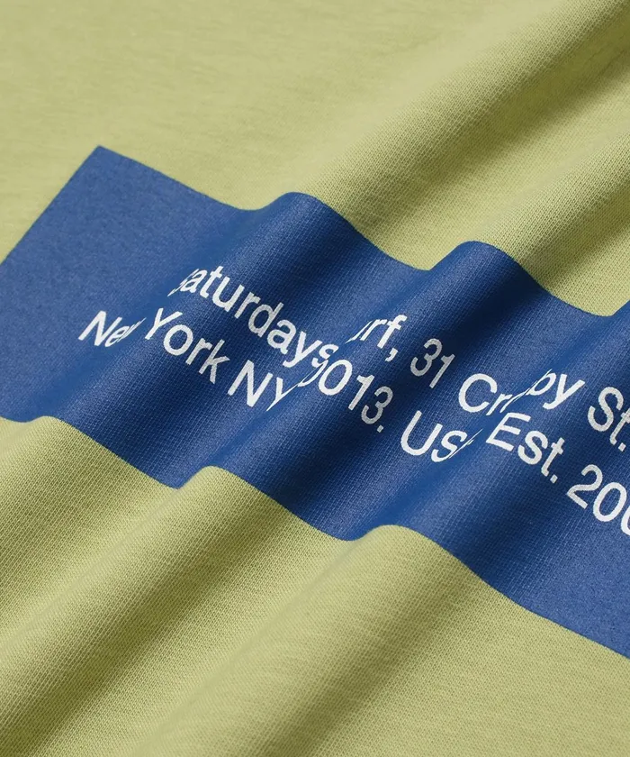 Men Saturdays NYC Tees Saturdays Block Standard SS Tee Fern