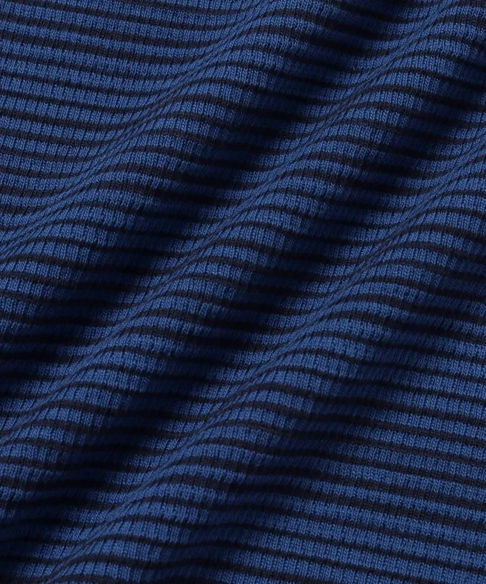 Men Saturdays NYC Tees Striped Waffle Relaxed LS Tee Limoges Men Saturdays NYC Tees Striped Waffle Relaxed LS Tee Limoges