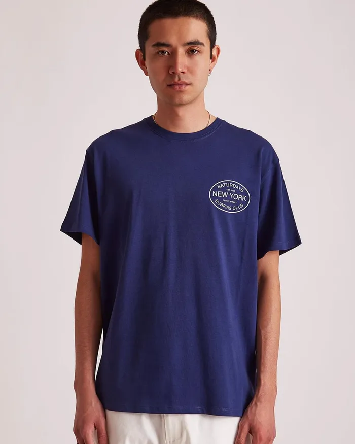 Men Saturdays NYC Tees Surfing Club Standard SS Tee Ocean Men Saturdays NYC Tees Surfing Club Standard SS Tee Ocean