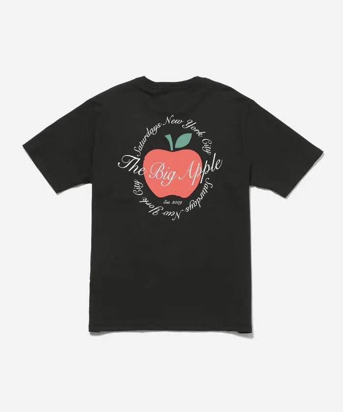 Men Saturdays NYC Tees The Big Apple Standard SS Tee Black