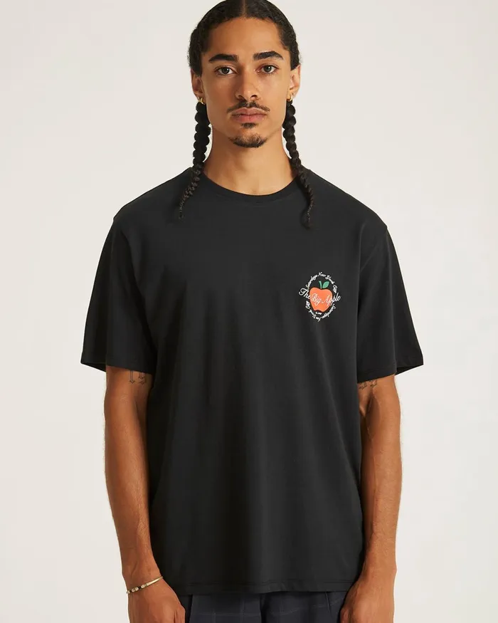 Men Saturdays NYC Tees The Big Apple Standard SS Tee Black Men Saturdays NYC Tees The Big Apple Standard SS Tee Black