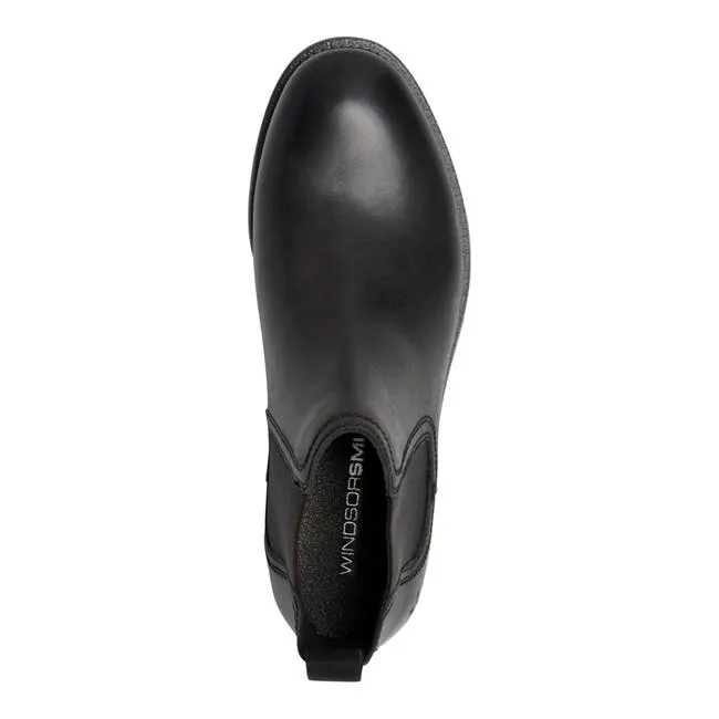 Men Sergio Black Leather Boots Windsor Smith Boots