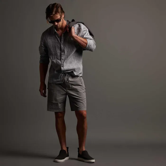 Men Shirting James Perse Classic Linen Shirt Breeze Pigment