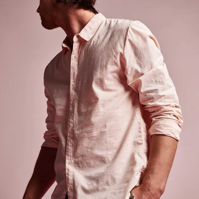 Men Shirting James Perse Standard Shirt Nougat Pigment