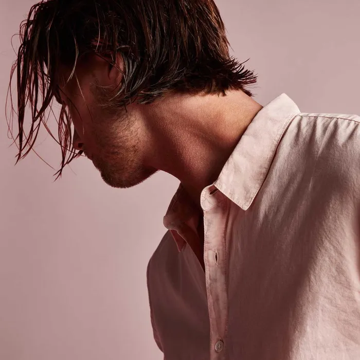 Men Shirting James Perse Standard Shirt Nougat Pigment